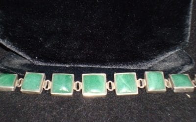 DSC00485 1920s Silver Aventurine Bracelet