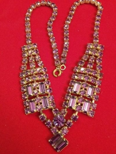 IMG 06881 1950s Purple diamante Necklace