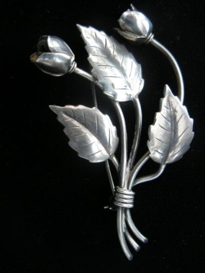 danishbrooch Danish SCF Sterling Silver Flower Brooch