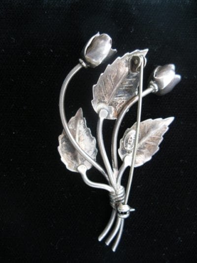 danishbrooch2 Danish SCF Sterling Silver Flower Brooch