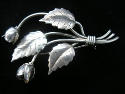 danishbrooch3 Danish SCF Sterling Silver Flower Brooch