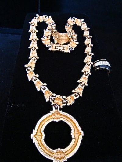 enamelledrevival5 1970s 1980s D Orlan Enamelled Necklace and Earrings