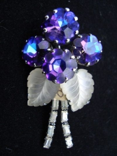 purpleflowerbrooch2 1950s Purple Flower Brooch