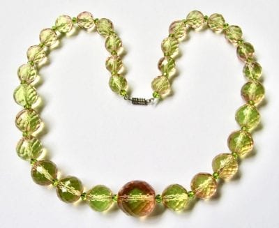 1920s Czech Uranium Necklace