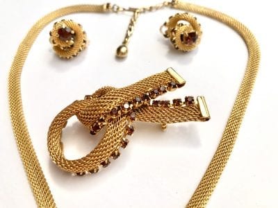 1950s Goldtone Necklace set