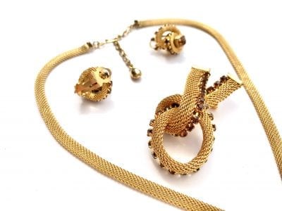 1950s Goldtone Necklace set