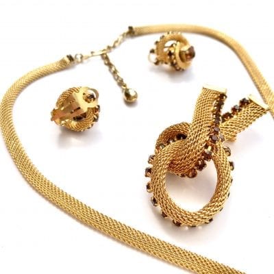 1950s Goldtone Necklace set