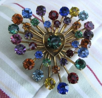 1950s Heart Brooch