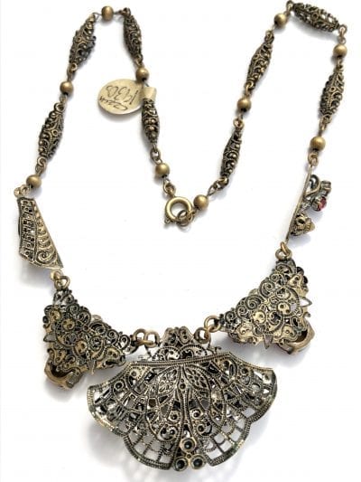 1930s Czech Filigree Necklace