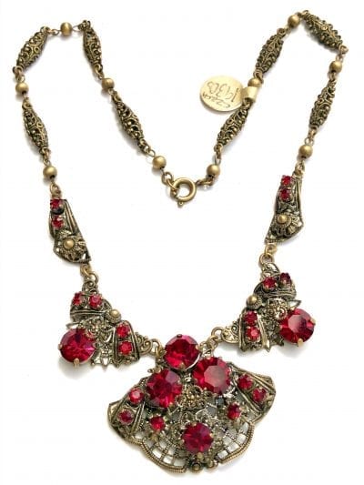 1930s Czech Filigree Necklace