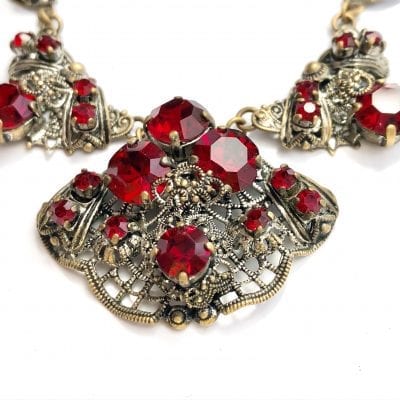 1930s Czech Filigree Necklace