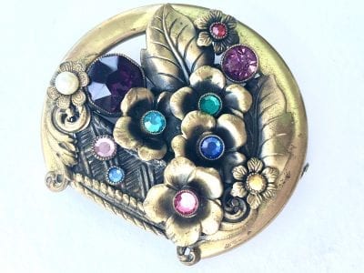 Neiger Flower Basket Brooch