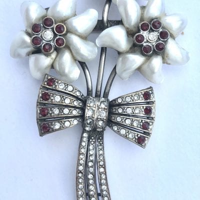 Art Deco Flower Brooch