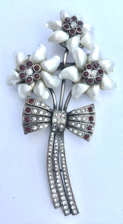 Art Deco Flower Brooch