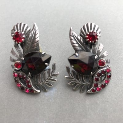 Askew Red Earrings