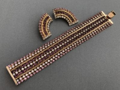 IMG 6622 scaled 1950s Hobe Bracelet & Earrings Set
