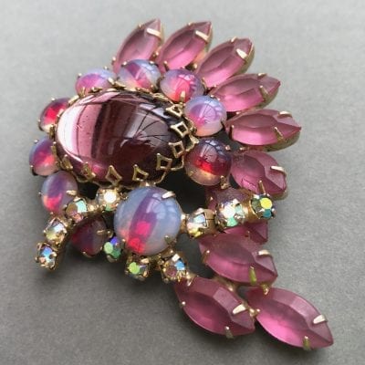 1950s Pink Brooch