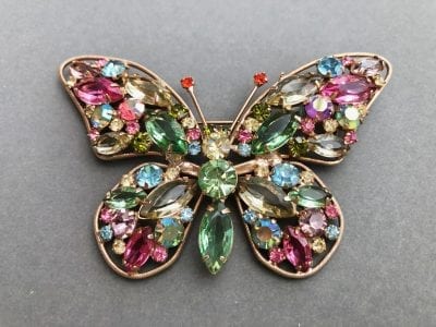 Weiss 1960s Butterfly Brooch