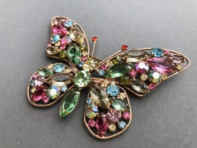 Weiss 1960s Butterfly Brooch