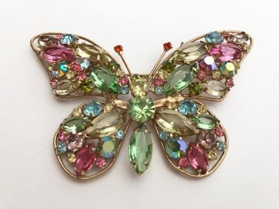 Weiss 1960s Butterfly Brooch