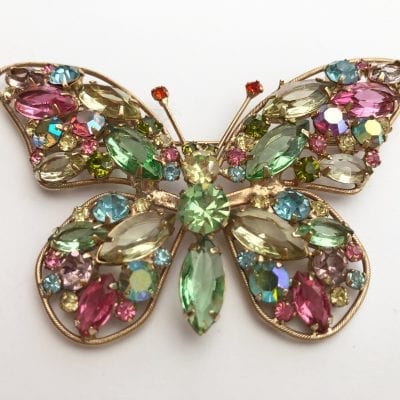 Weiss 1960s Butterfly Brooch