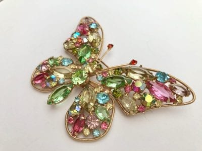 Weiss 1960s Butterfly Brooch