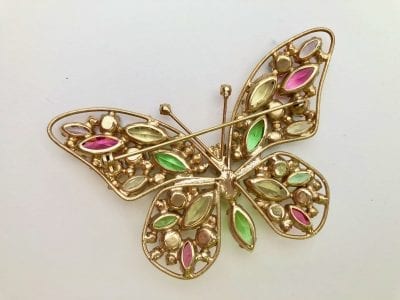 Weiss 1960s Butterfly Brooch