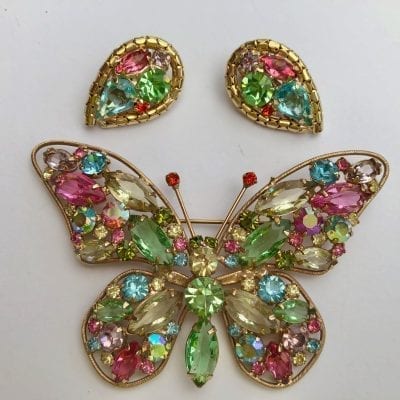 Weiss 1960s Butterfly Brooch