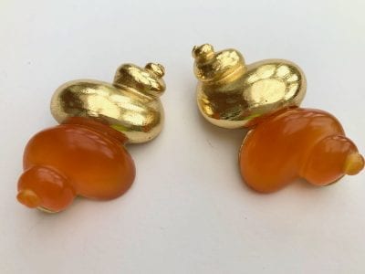 Christian Dior Shell Earrings