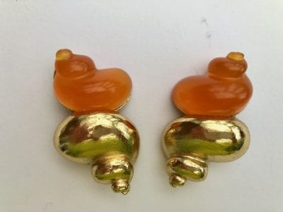 Christian Dior Shell Earrings