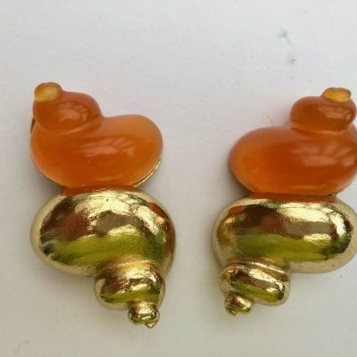 Christian Dior Shell Earrings