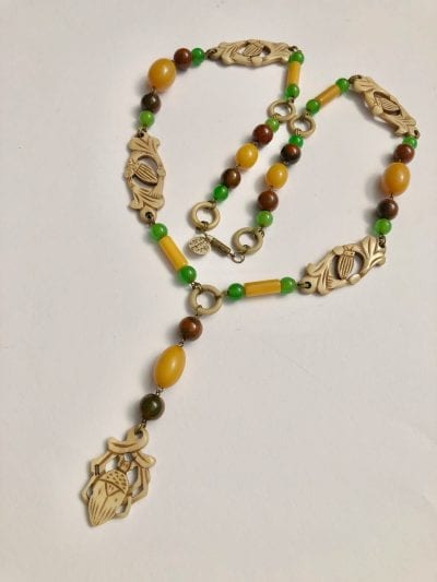 1920s Bakelite Scarab Necklace