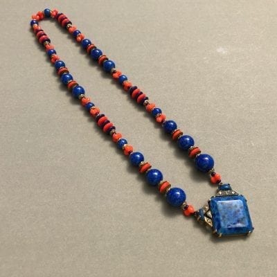 IMG 7122 scaled 1920s Czech Lapis Necklace