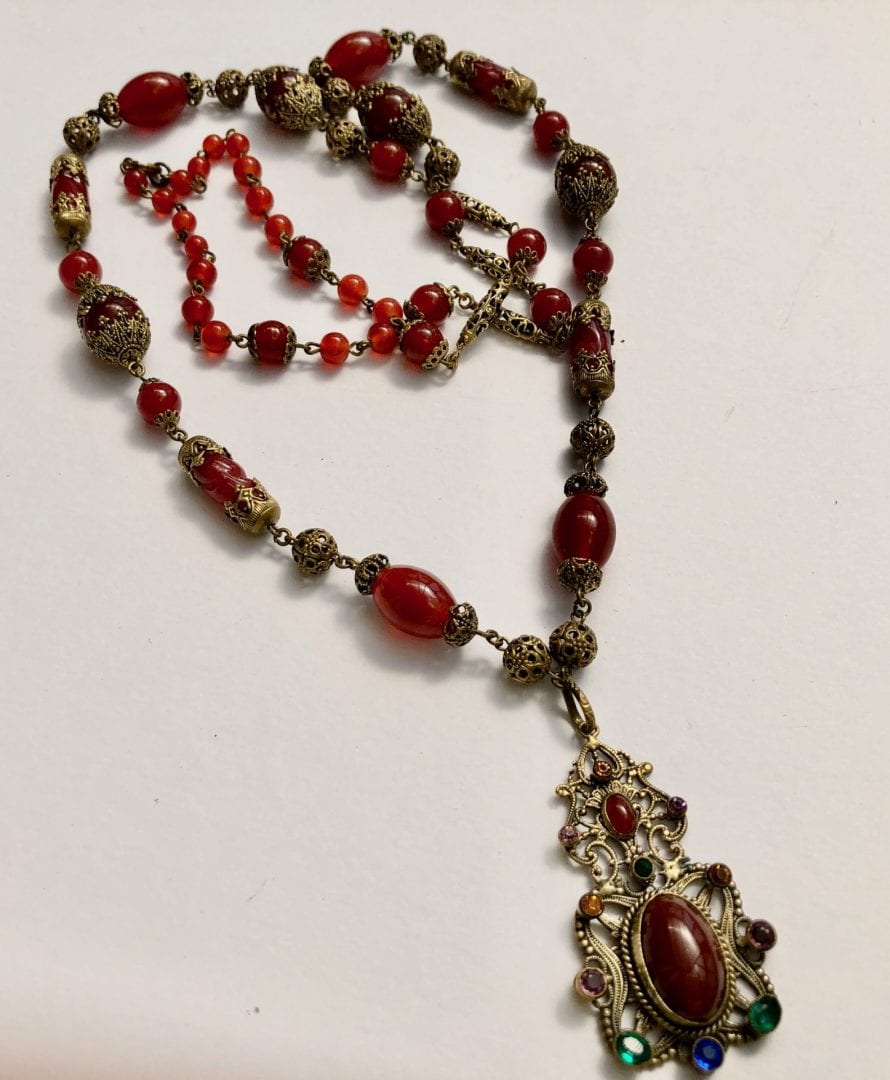 Pearl with Czech Glass Necklace – Suzy Schuman Beaded Jewelry