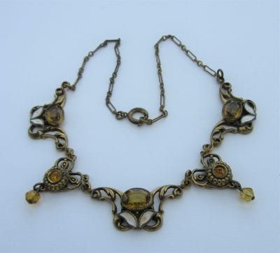 Neiger 1920s Leaf Necklace