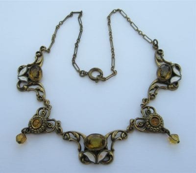 Neiger 1920s Leaf Necklace