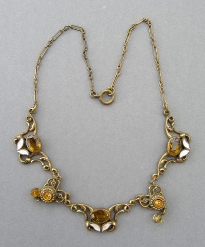 Neiger 1920s Leaf Necklace