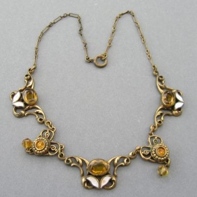 Neiger 1920s Leaf Necklace