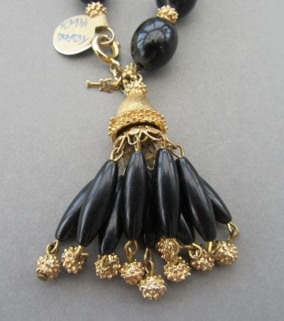 Trifari 1960s Black Bracelet