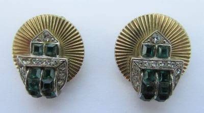 Jewelcraft 1950s Emerald Earrings