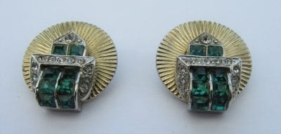 Jewelcraft 1950s Emerald Earrings