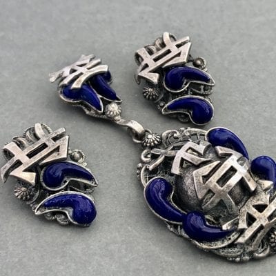 1930s Czech Chinese Pendant Set