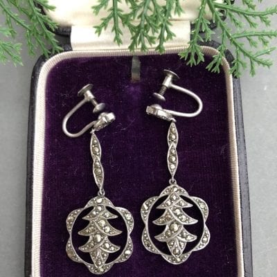 1930s Silver Marcasite Earrings