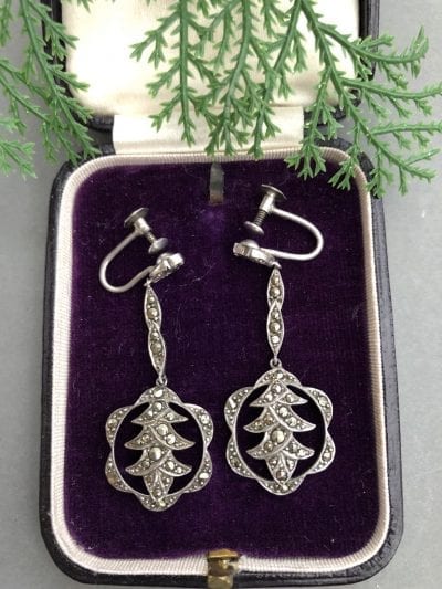 1930s Silver Marcasite Earrings
