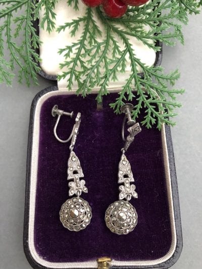 1920s Silver Marcasite Earrings