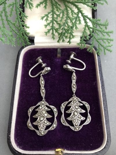 1930s Silver Marcasite Earrings