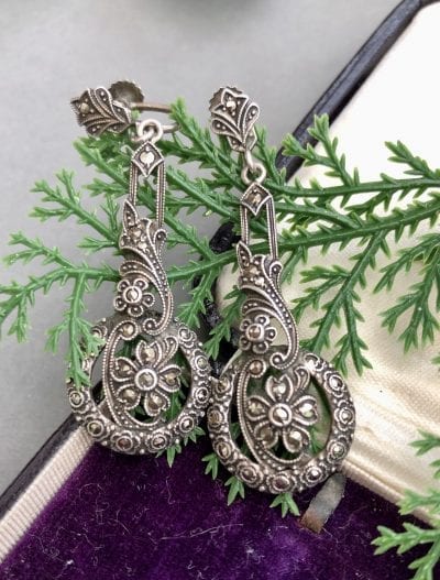 1930s Silver Marcasite Earrings