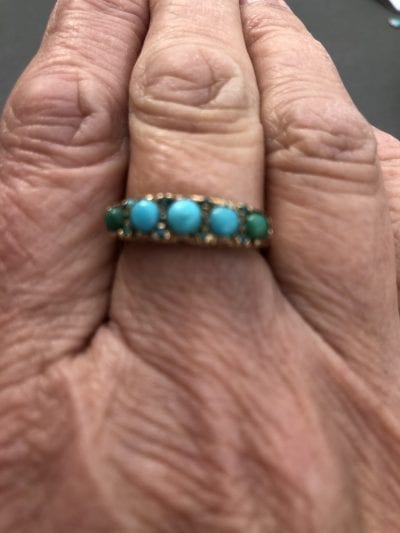 Victorian Turquoise 9ct Ring