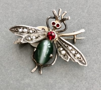 Victorian Silver Bug Brooch