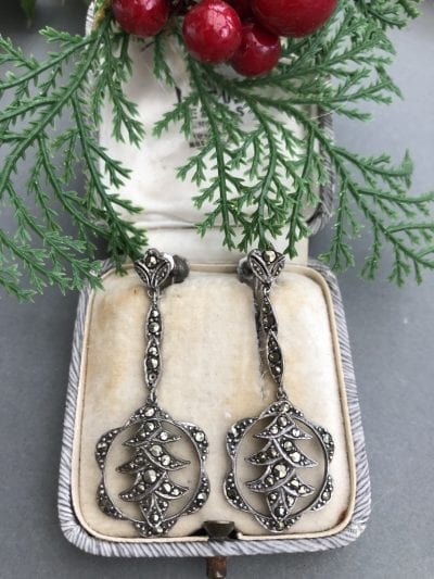 1930s Silver Marcasite Earrings